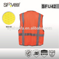 100% polyester mesh safety vest with tricot pockets conform to ANSI/ISEA 107-2010